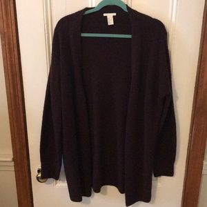 Women’s S H&M long oversized maroon sweater
